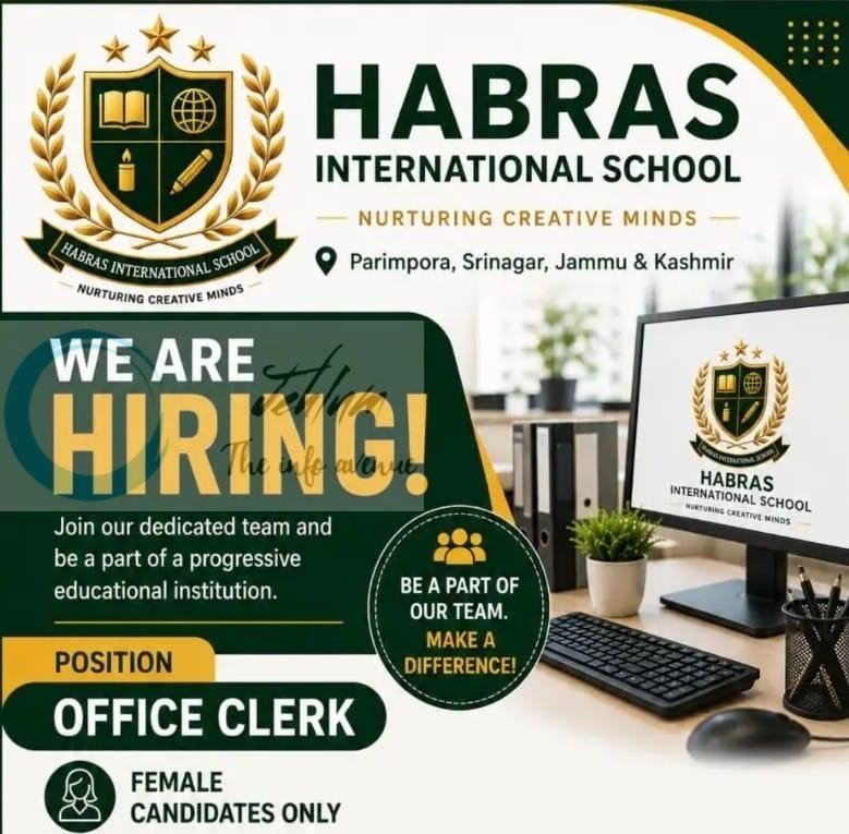 Habras International School Parimpora Srinagar staff job opportunities 2026 1 Habras International School Parimpora Srinagar staff job opportunities 2026