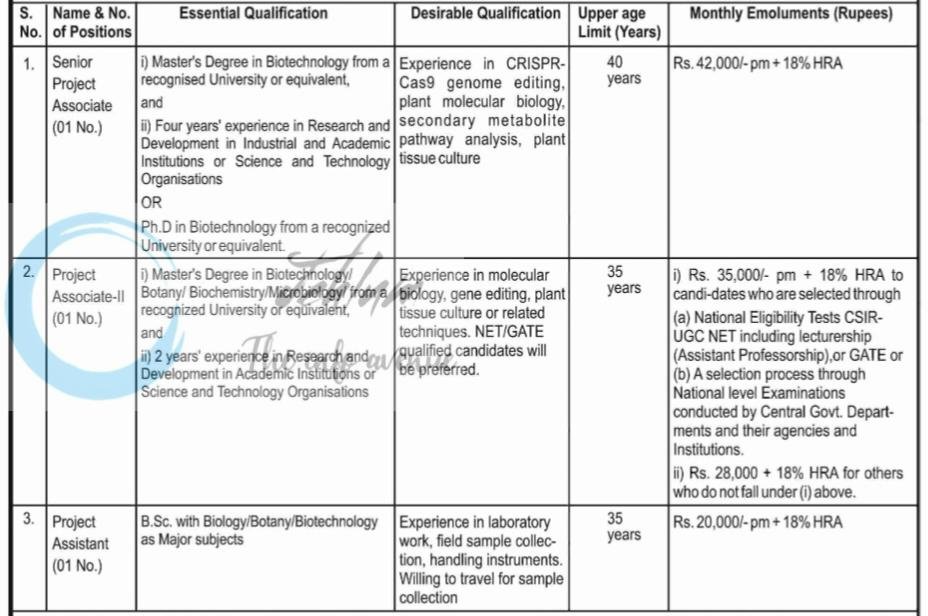 University of Jammu JU School of Biotechnology Senior Project Associate/ Project Associate/ Assistant Jobs Advertisement Notice 2026 JU/SBT/26/4497