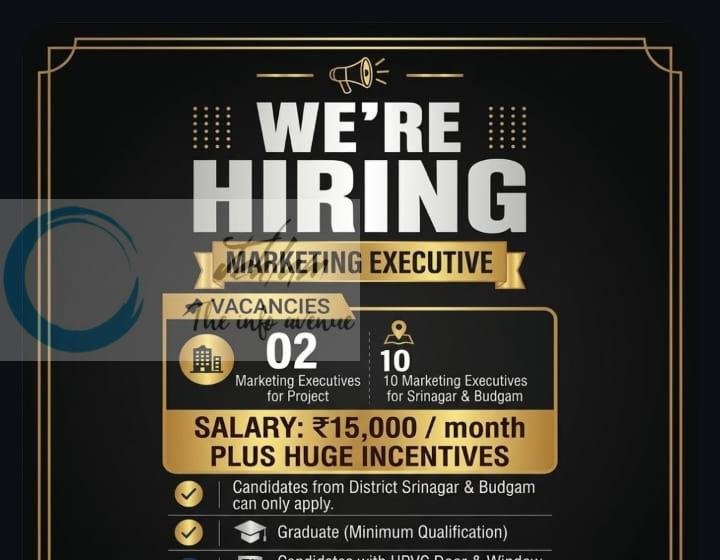Fenesta dealers srinagar Marketing Executive job opportunities 2026 1 Fenesta dealers srinagar Marketing Executive job opportunities 2026