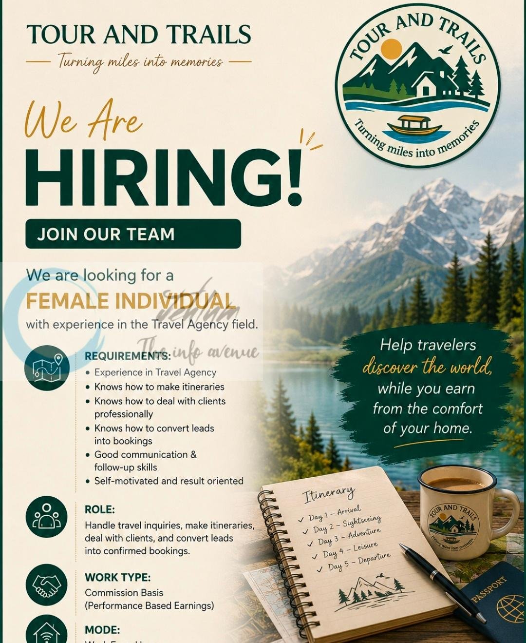 Tour and Trails srinagar Travel Consultant job opportunities 2026 1 Tour and Trails srinagar Travel Consultant job opportunities 2026