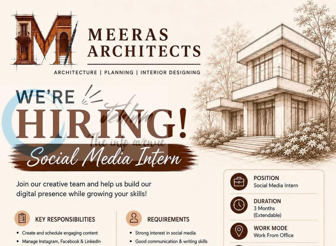 Meeras Architects Solina Srinagar Social Media Intern job opportunities 2026 1 Meeras Architects Solina Srinagar Social Media Intern job opportunities 2026