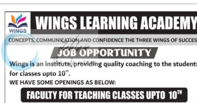 Wings Learning Academy WLA Kralpora teaching job opportunities 2026 1 Wings Learning Academy WLA Kralpora teaching job opportunities 2026