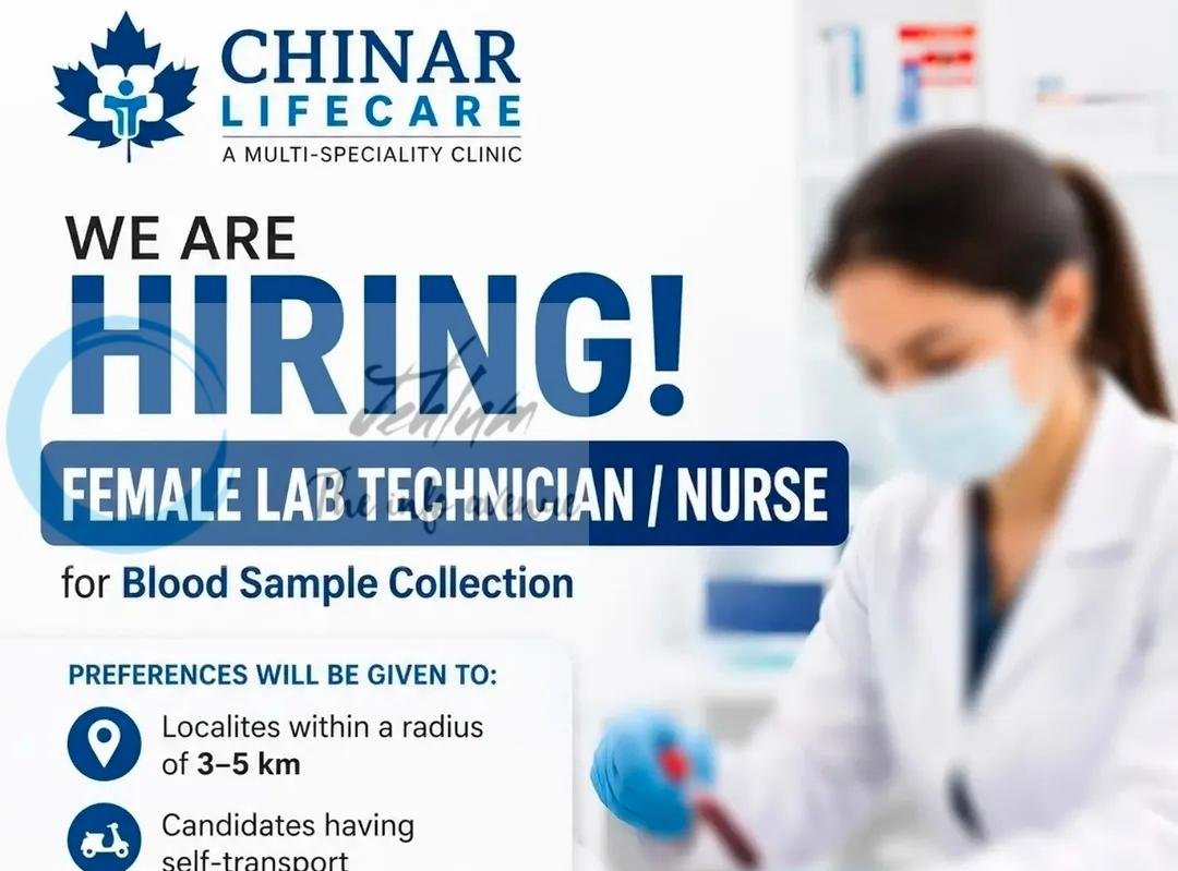 Chinar Lifecare Polyclinic Srinagar staff job opportunities 2026