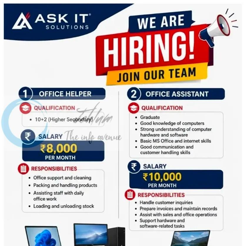 Ask IT Solutions Srinagar staff job opportunities 2026