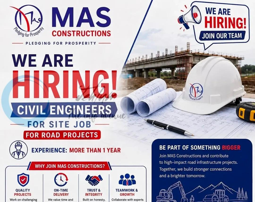 MAS Constructions Srinagar Civil Engineers job opportunities 2026 1 MAS Constructions Srinagar Civil Engineers job opportunities 2026