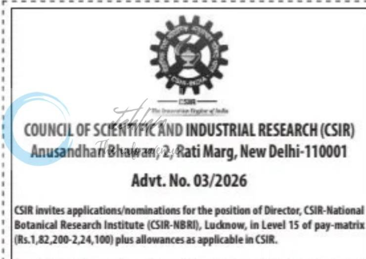 Council of Scientific and Industrial Research CSIR Director employment opportunities notice 03/2026 1 Council of Scientific and Industrial Research CSIR Director employment opportunities notice 03/2026