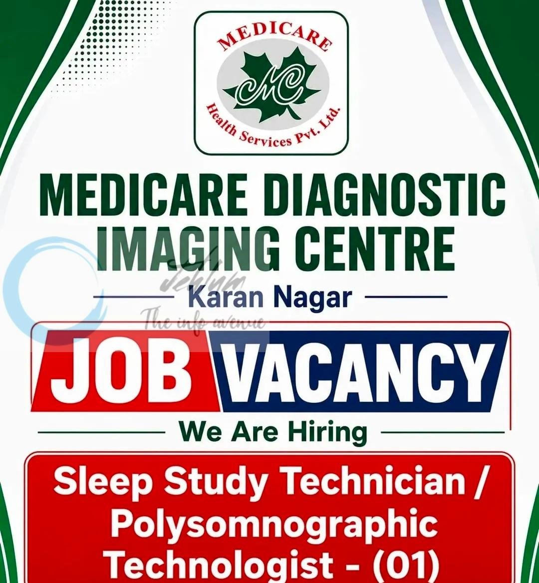 Medicare Diagnostic Imaging Centre srinagar Sleep Study Technician/Polysomnographic Technologist job opportunities 2026 1 Medicare Diagnostic Imaging Centre srinagar Sleep Study Technician/Polysomnographic Technologist job opportunities 2026