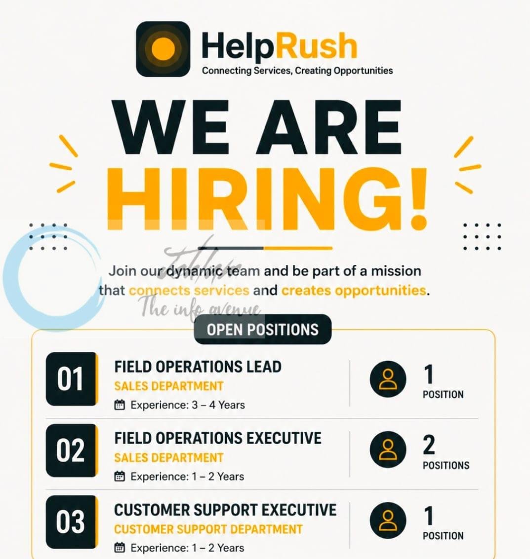HelpRush srinagar Field Operations Lead Executive Customer Support job opportunities 2026
