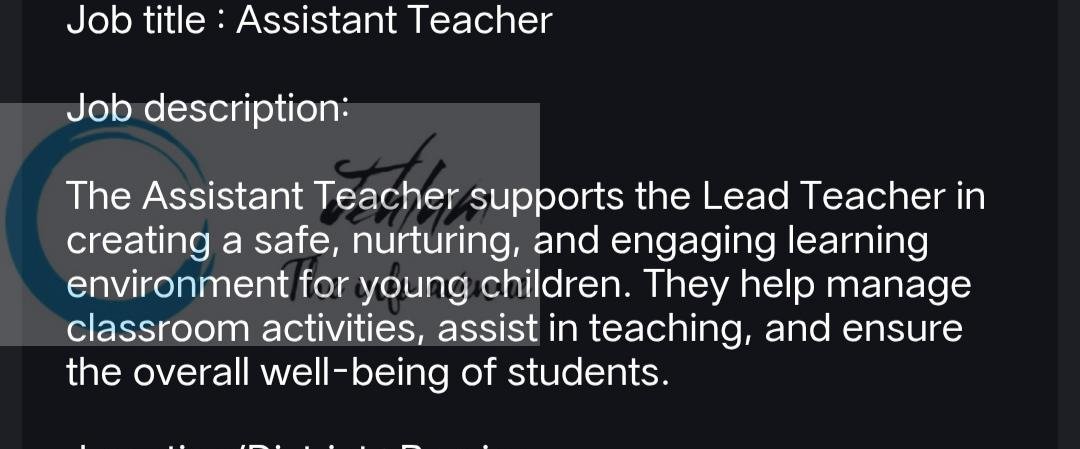 Mothers Pride Bemina Assistant Teacher Job opportunities 2026