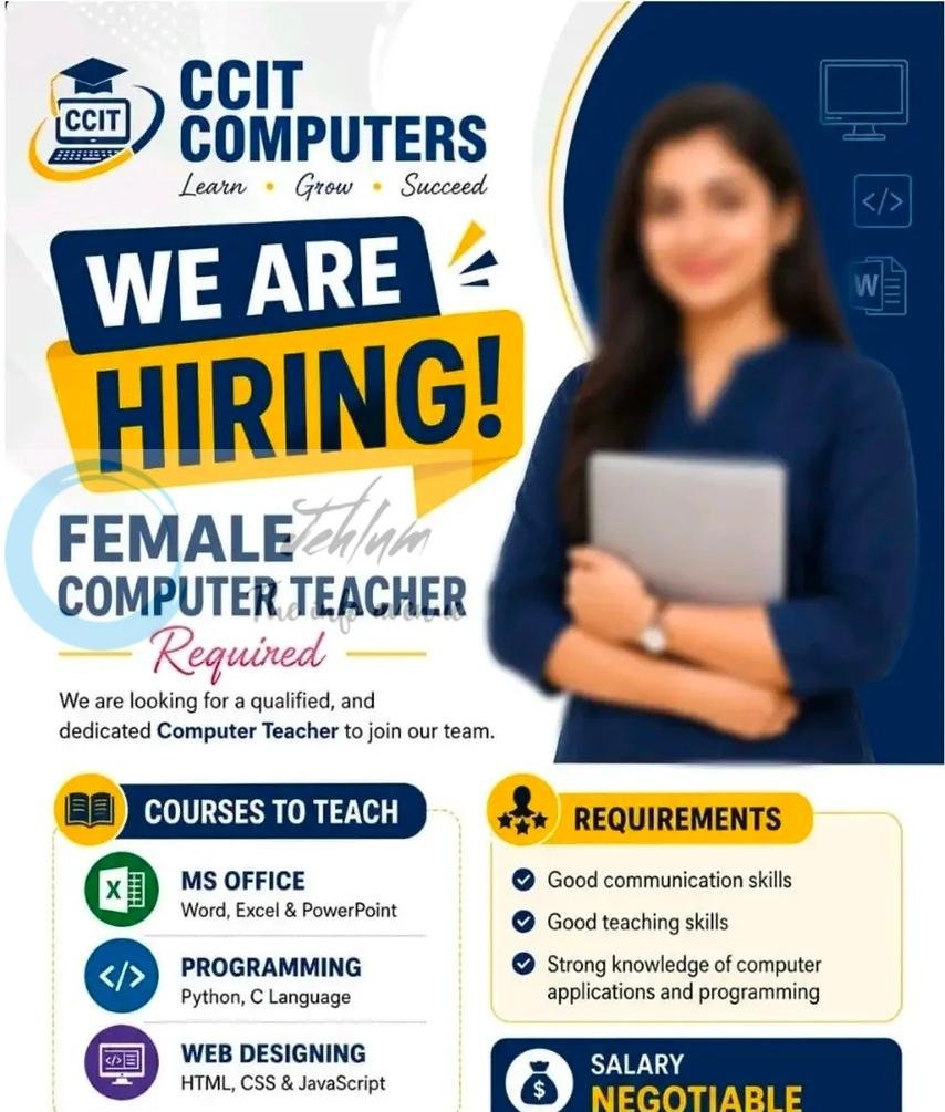 CCIT Computers Srinagar Computer Teacher job opportunities 2026