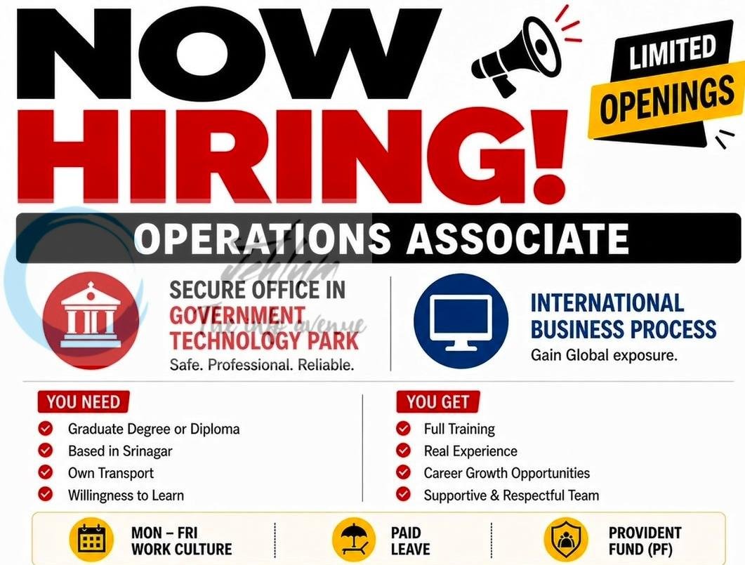 HIREHIPPO Srinagar Operations Associate employment opportunities 2026 1 HIREHIPPO Srinagar Operations Associate employment opportunities 2026