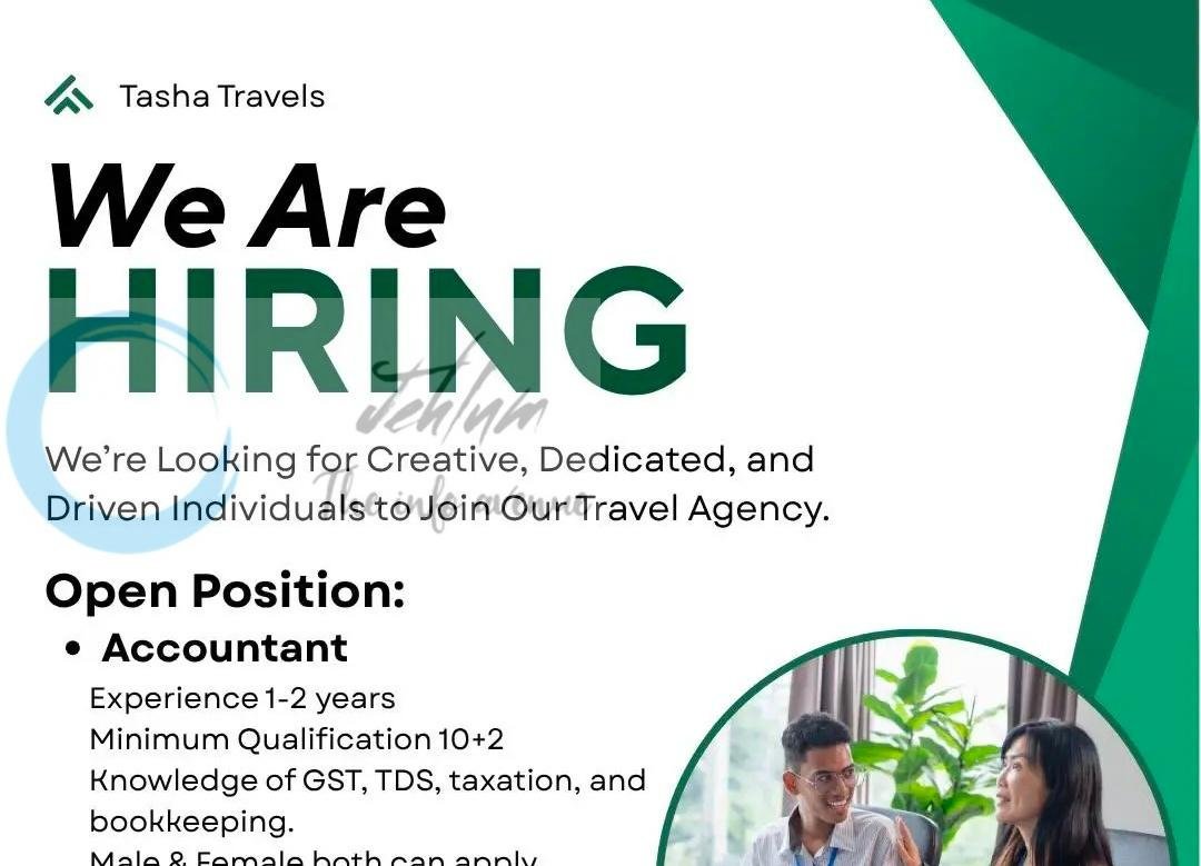 Tasha Travels TT Srinagar Accountant job opportunities 2026