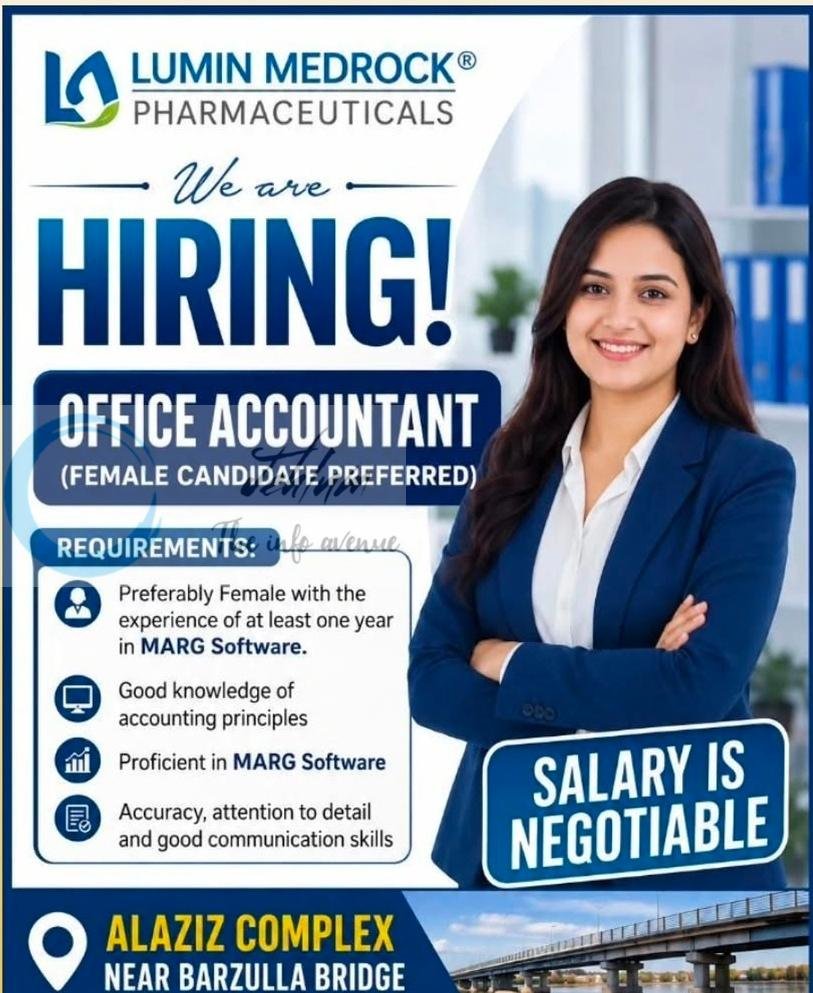Lumin Medrock Pharmaceuticals LMP Srinagar Office Accountant job opportunities 2026 1 Lumin Medrock Pharmaceuticals LMP Srinagar Office Accountant job opportunities 2026