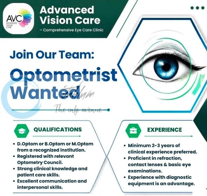ADVANCED VISION CARE AVC Soura Srinagar Optometrist job opportunities 2026