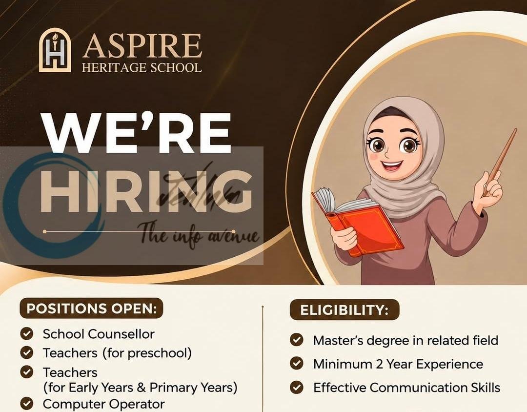 Aspire Heritage School Srinagar Teachers Counsellor Computer Operator job opportunities 2026