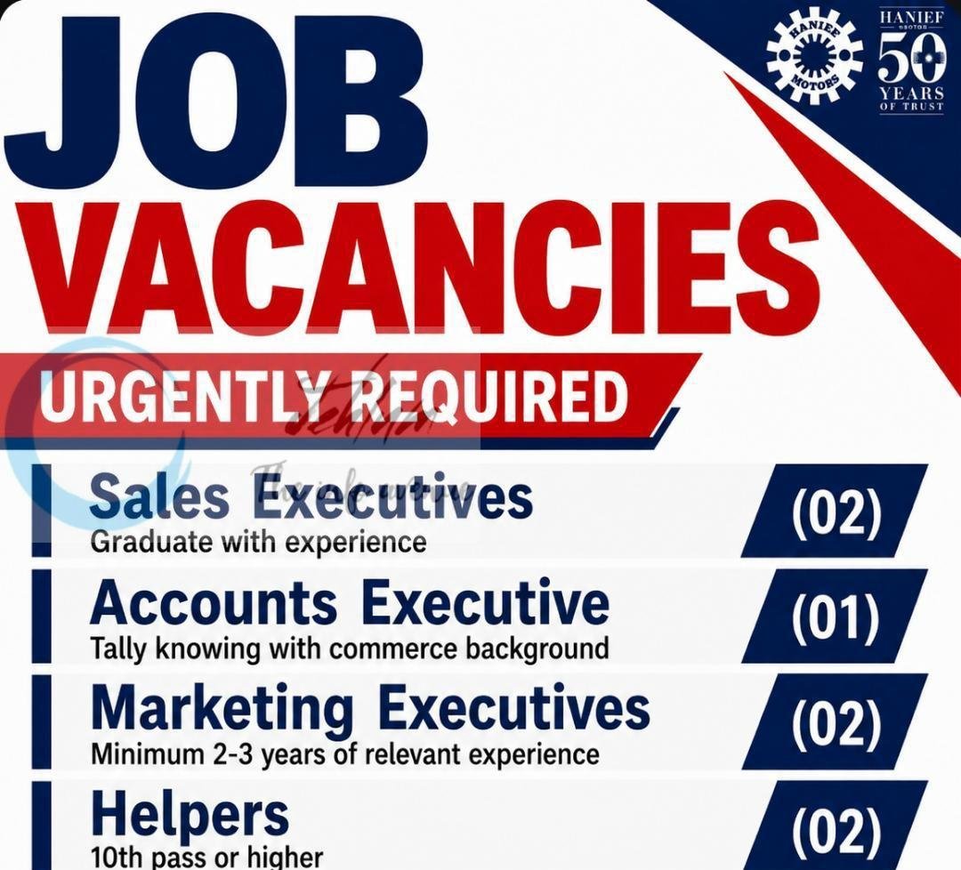 Hanief Motors Srinagar Sales Accounts Marketing Executive Helper Job opportunities notice 2026 1 Hanief Motors Srinagar Sales Accounts Marketing Executive Helper Job opportunities notice 2026
