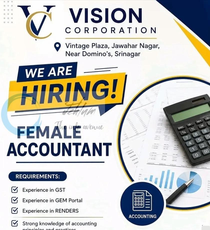 Vision Corporation Srinagar Accountant Jobs Openings 2026