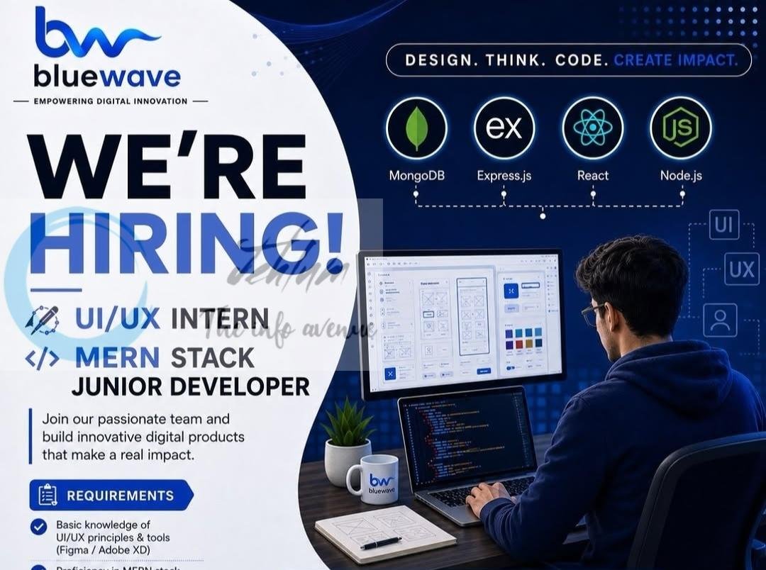Bluewave Srinagar UI UX Intern/ MERN Stack Developer Jobs Openings 2026