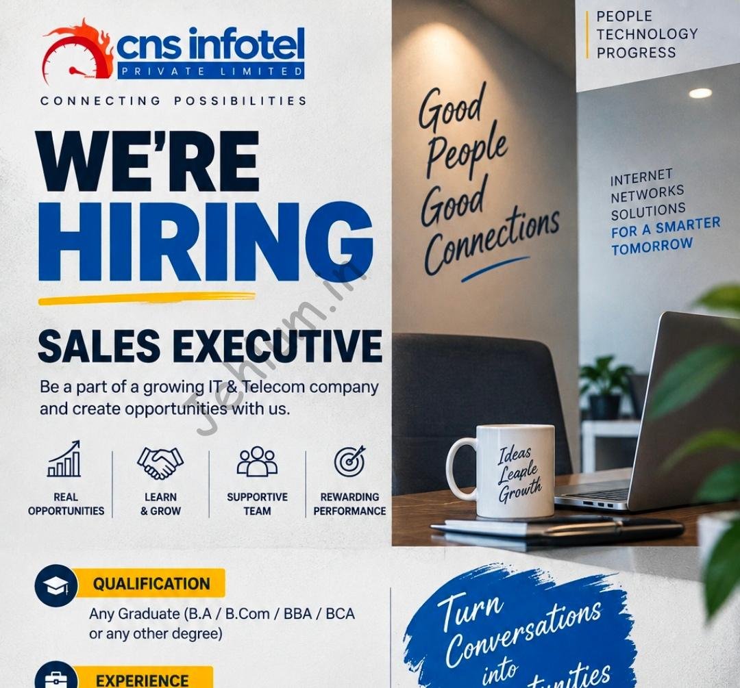 CNS Infotel Srinagar Sales Executive job opportunities 2026