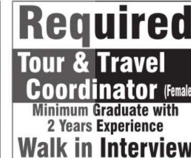 MAC INTERNATIONAL SERVICE PVT LTD Srinagar Tour and Travel Coordinator job opportunities 2026