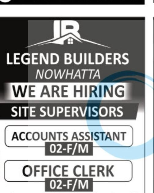 LEGEND BUILDERS LB Nowhatta Site Supervisors Accounts Assistant Office Clerk job opportunities 2026