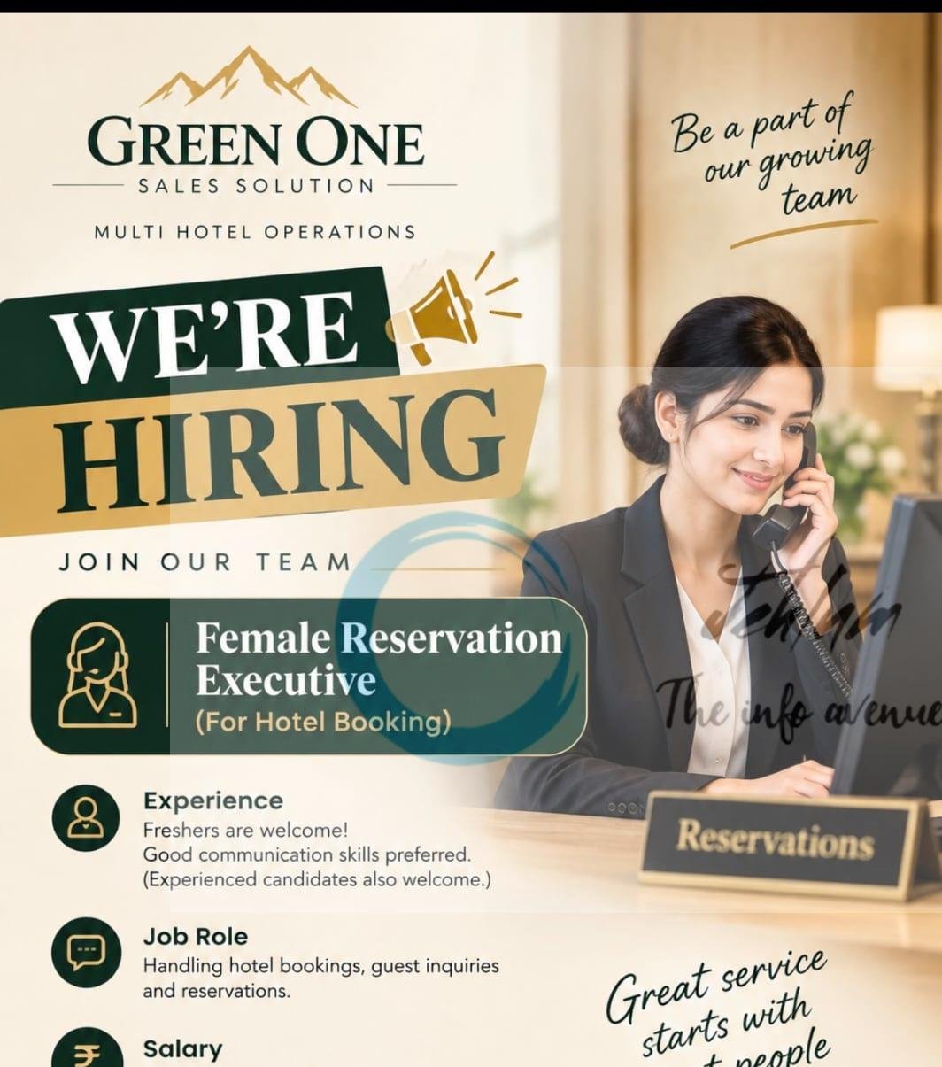 Green One Sales Solution Srinagar Female Reservation Executive job opportunities 2026