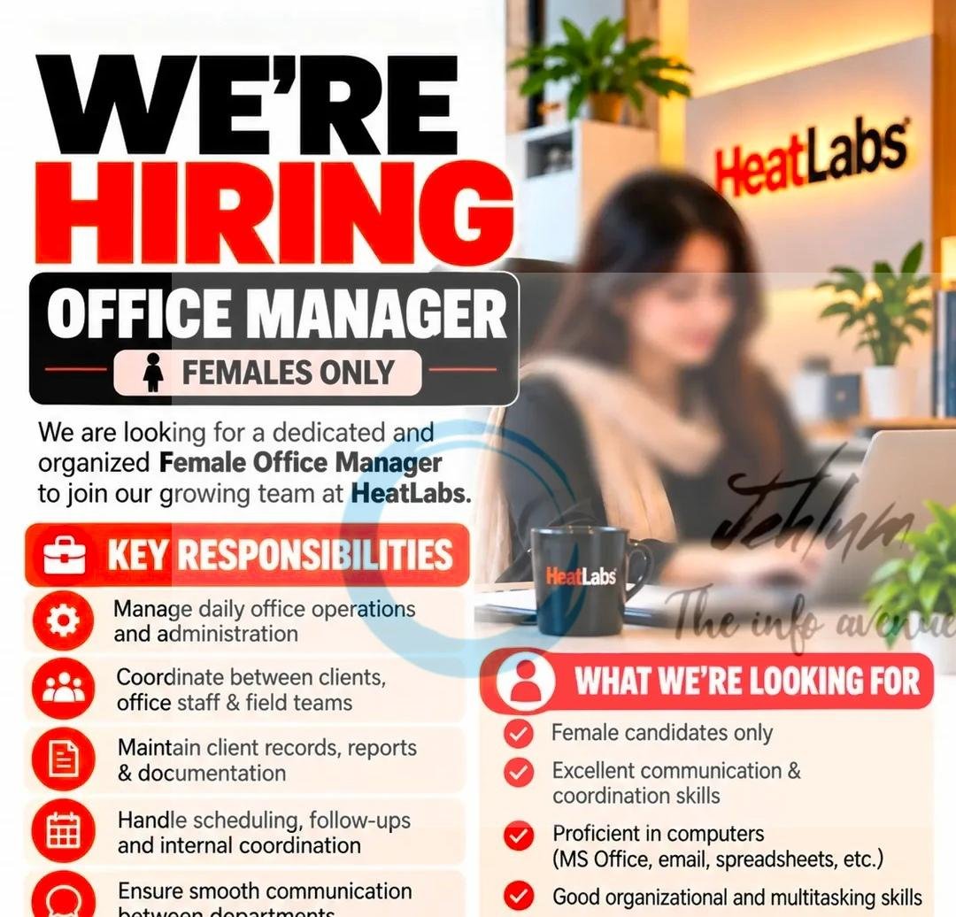 HeatLabs Srinagar Office Manager job opportunities 2026