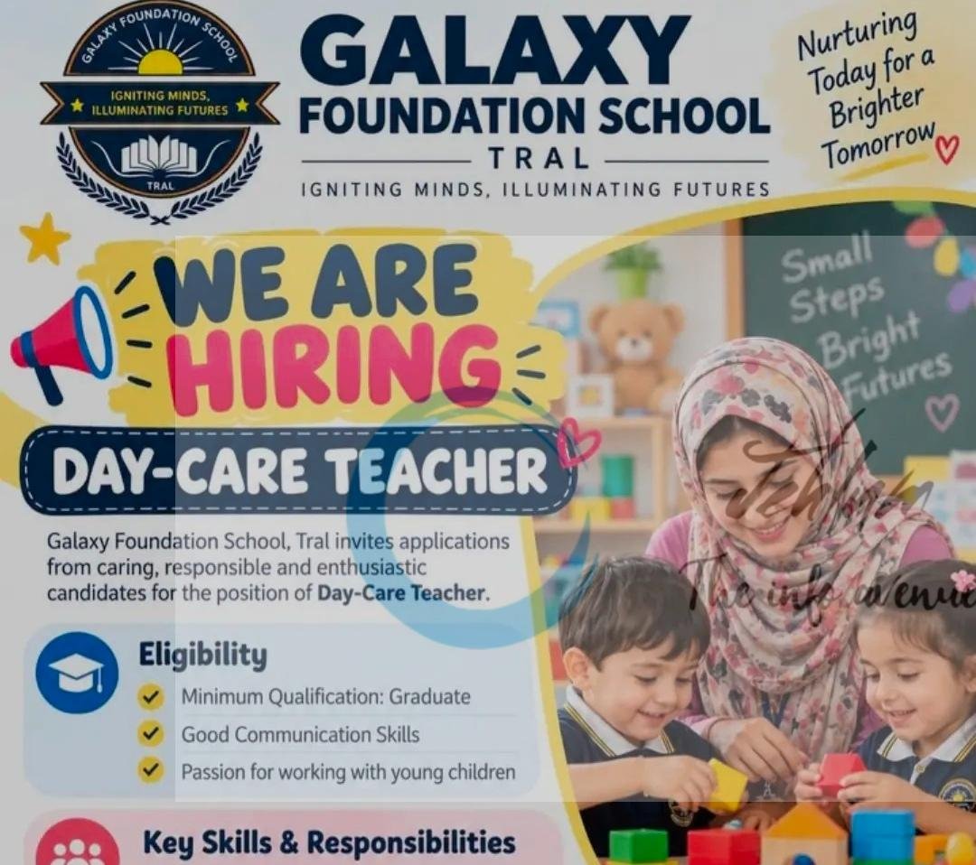 Galaxy Foundation School Tral Day Care Teaching job opportunities 2026