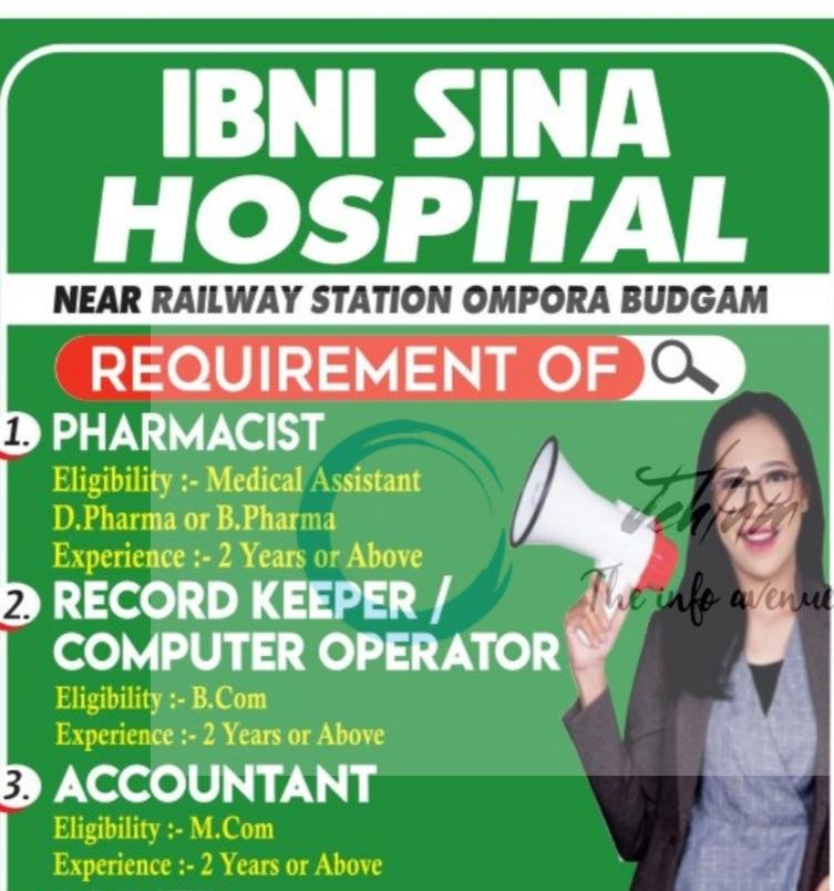 Ibni Sina Hospital Budgam staff opportunities 2026
