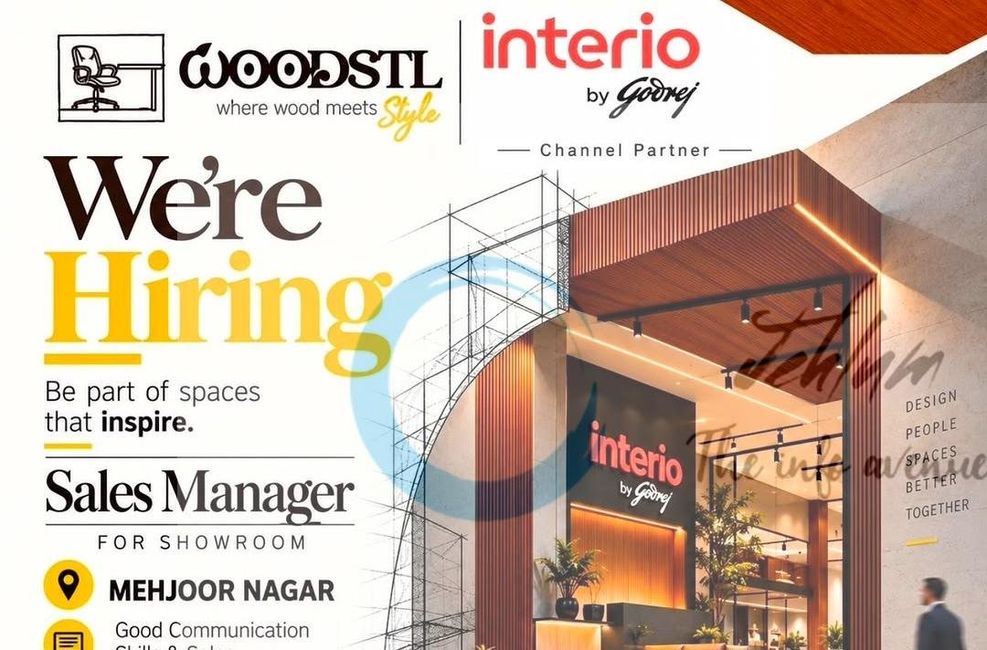 WOODSTL Interio by Godrej Srinagar Sales Manager job opportunities 2026