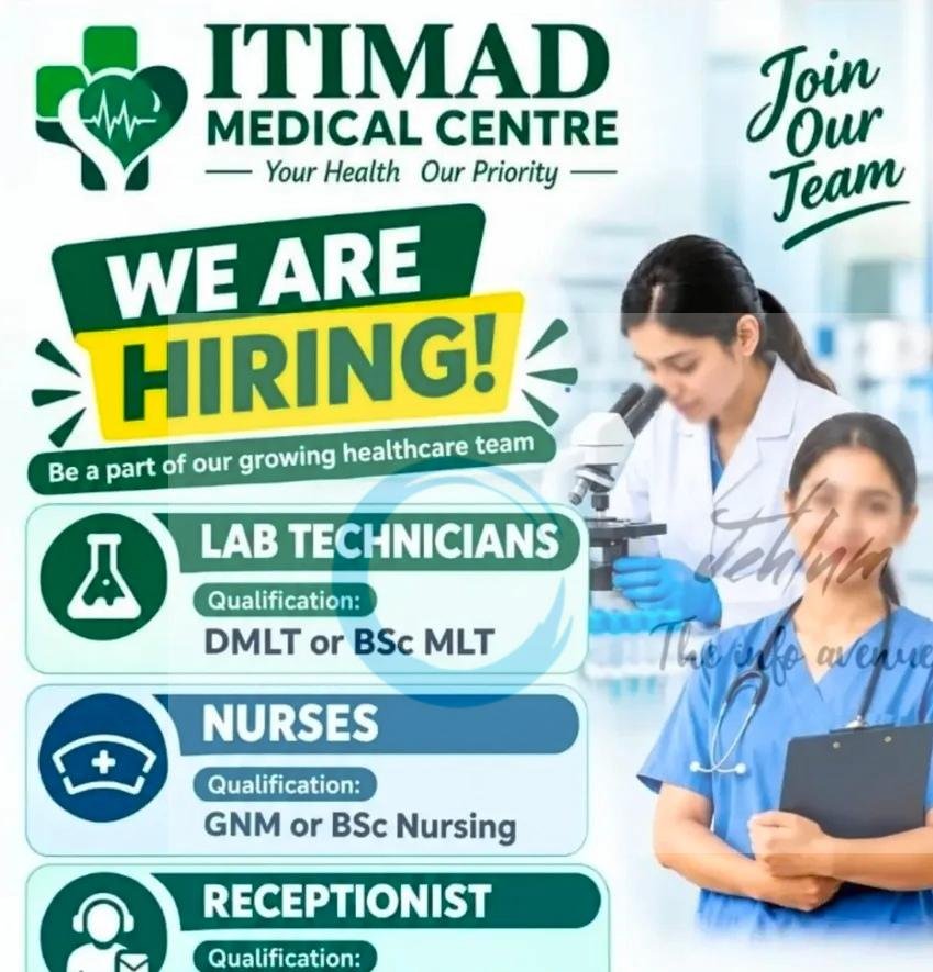 Itimad Medical Centre srinagar staff opportunities 2026