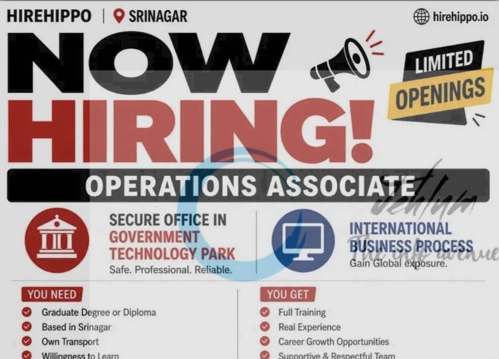 HIREHIPPO srinagar Operations Associate opportunities 2026