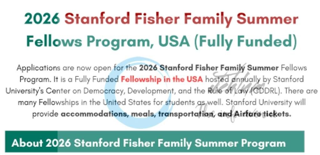 Stanford Fisher Family Summer Fellows Program 2027